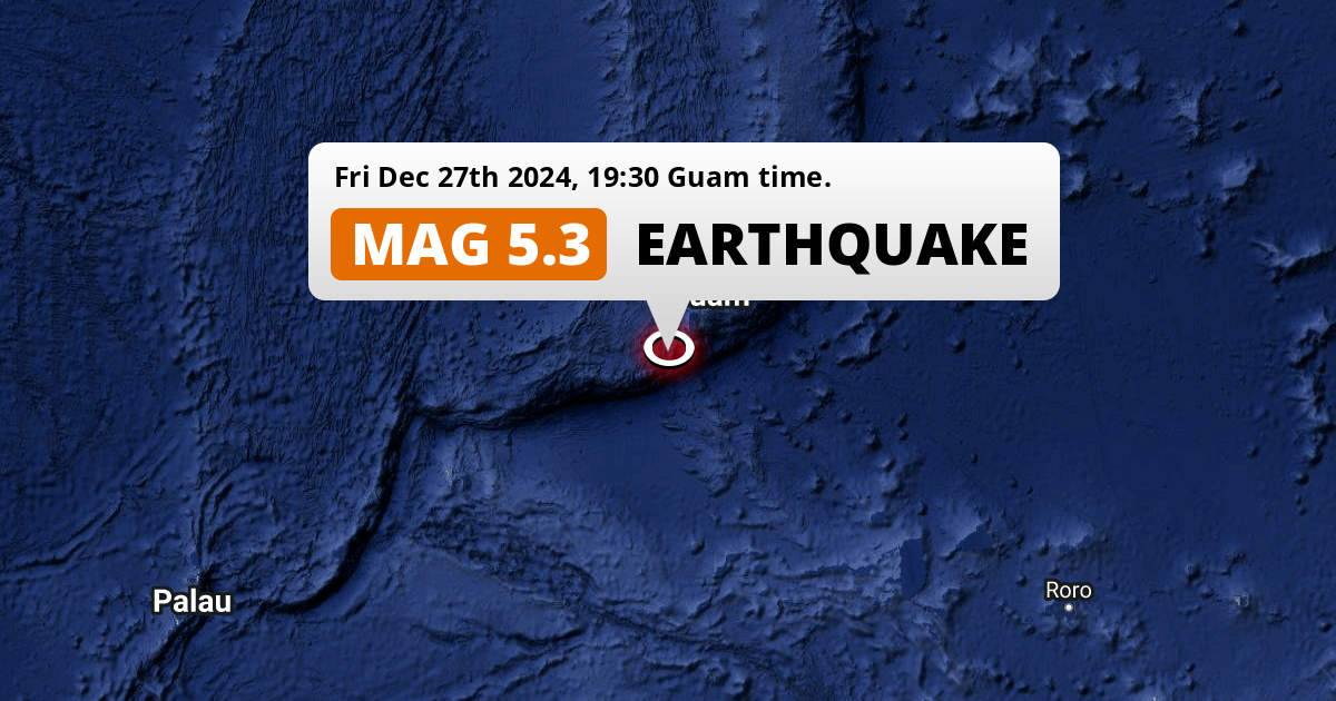 On Friday Evening A Shallow M5 3 Earthquake Struck In The North Pacific