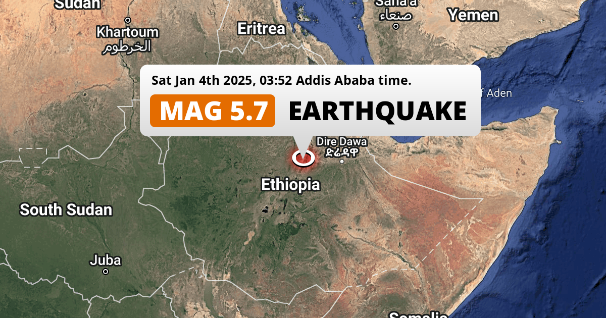 Unusually Powerful M5.7 Earthquake Struck On Saturday Night Near Debre 