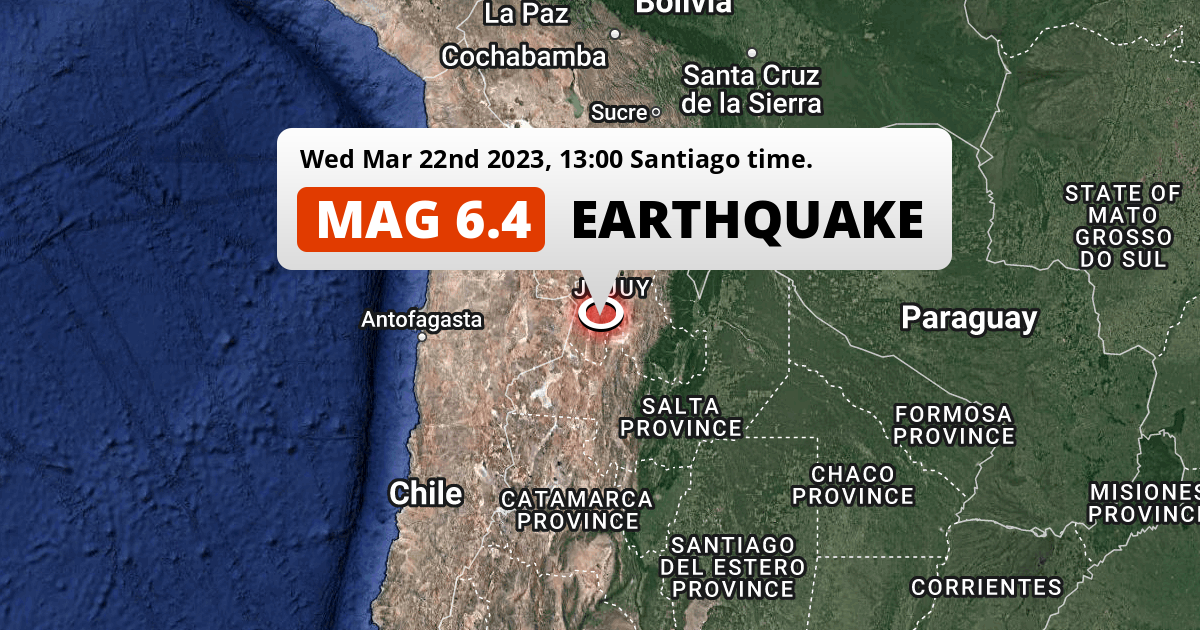 Strong M6 4 Earthquake Hit 187km From Salta In Argentina On Wednesday   748095 