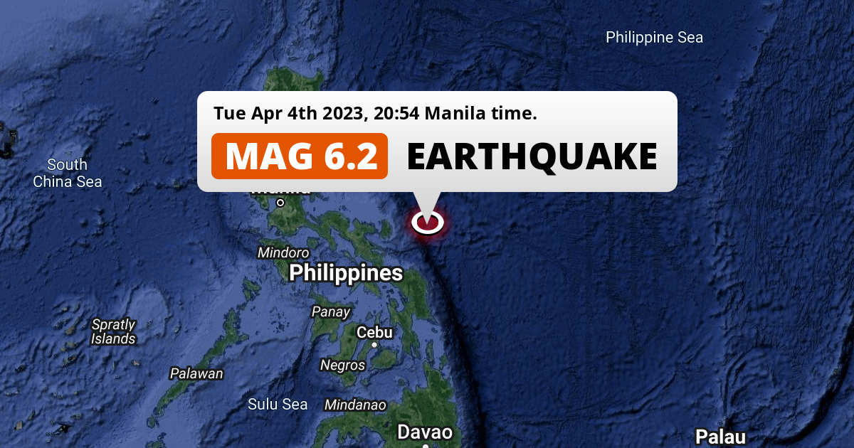 On Tuesday Evening a Shallow M6.2 Earthquake struck in the Philippine