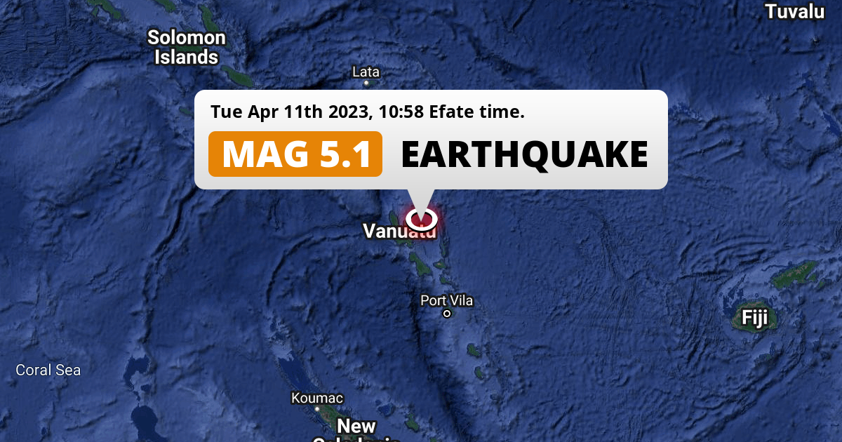 Significant M5.1 Earthquake Struck On Tuesday Morning In The Coral Sea ...