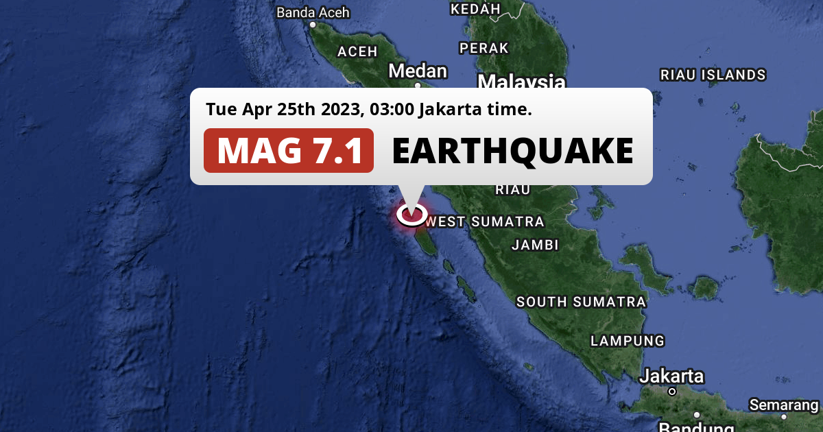 Unusually Powerful M7.1 Earthquake Hit In The Indian Ocean 206km From ...