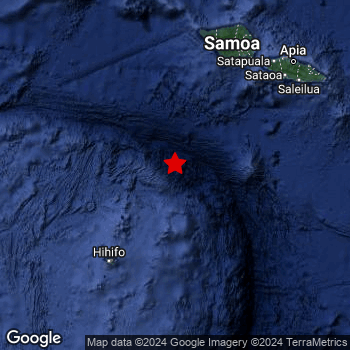 Shallow M5.3 Earthquake struck on Saturday Evening 91mi from Samoa.
