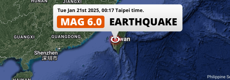 Earthquake location map