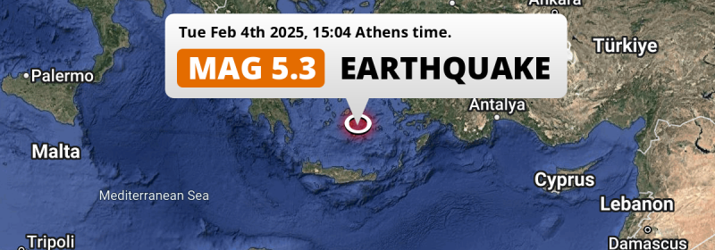 Earthquake location map