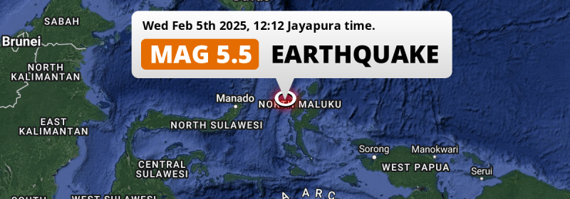 Earthquake location map