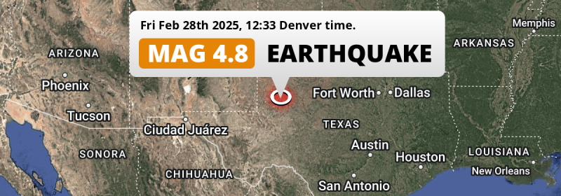 Shallow M4.8 Earthquake hit near Midland in The United States on Friday ...