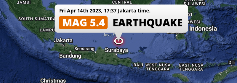 On Friday Afternoon a Significant M5.4 Earthquake struck in the Java ...