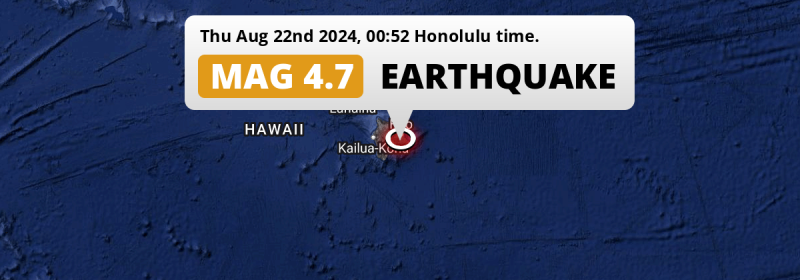 Shallow M4.7 Earthquake struck on Thursday Night near Hilo in The United States.